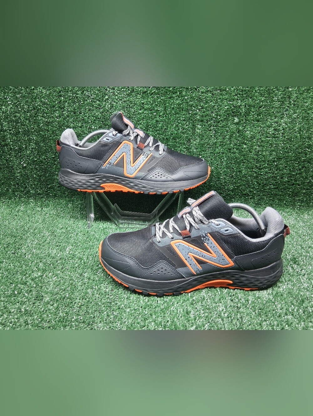 New Balance 410v8 Trail Running Shoes Size 1l.5 Wide 2E Black Orange Men's